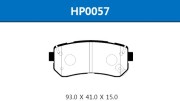 HP0057, Колодки тормозные дисковые задние HYUNDAI TUCSON 16-/KIA SPORTAGE 15-