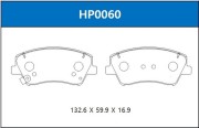 HP0060, Колодки тормозные дисковые передние HYUNDAI ELANTRA 17-