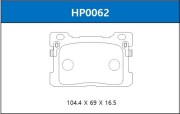 HP0062, Колодки тормозные дисковые задние HYUNDAI Genesis G90