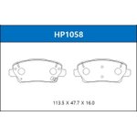 HP1058, Колодки тормозные дисковые передние KIA PICANTO (JA), 03/17 -