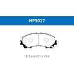 HP3017, Колодки тормозные дисковые передние NISSAN X-TRAIL (32)/INFINITI Q50 13-
