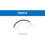 HS8315, Колодки тормозные барабанные задние RENAULT LOGAN/SANDERO/CLIO 02-