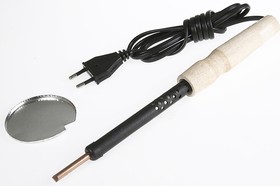 Фото 1/10 ЭПЦН (230В,65Вт), ø 6 мм, Паяльник нихромовый нагреватель, деревянная ручка
