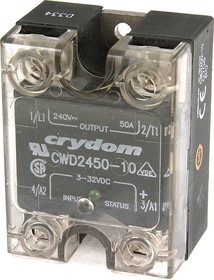 Фото 1/4 CWD2450-10, Solid State Relay - 3-32 VDC Control - 50 A Max Load - 24-280 VAC Operating - Instantaneous - LED Status - Panel ...