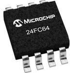 24FC64T-I/SN, EEPROM Serial-I2C 64K-bit 8K x 8 1.8V/2.5V/3.3V/5V 8-Pin SOIC N T/R