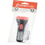 ULTRAFLASH LED16014 1LED + 4SMD LED (черно-красный) BL1, Фонарь