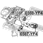 0387-YF4, 0387-YF4_ролик натяжной ремня ГРМ! без мех.натяжения\ Honda Legend 04-12