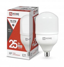 Фото 1/3 Лампа светодиодная высокомощная LED-HP-PRO 25Вт цилиндр 4000К нейтр. бел. E27 2380лм 230В IN HOME 4690612031057