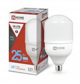 Фото 1/5 Лампа светодиодная высокомощная LED-HP-PRO 25Вт цилиндр 6500К холод. бел. E27 2380лм 230В IN HOME 4690612031064