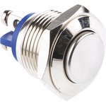R16FRNSTAG, Push Button Switch, Momentary, Panel Mount, 16.2mm Cutout, SPST, 48 V dc, 250V ac, IP65