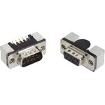 09551666812741, D-Sub Standard Connectors DSUB ML SMT ANG 9P pin 4-40 SL