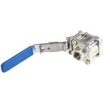 1824505, Stainless Steel Reduced Bore, 2 Way, Ball Valve, BSPP 1/2in