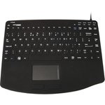 KYBNA-SIL540CV2B, Wired USB Medical Touchpad Keyboard, QWERTY (UK), Black
