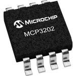 MCP3202T-BI/SN, Analog to Digital Converters - ADC 12-bit SPI Dual Chl