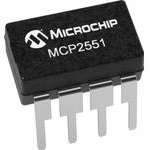 MCP2551-E/P, CAN шина, приемопередатчик, CAN, Последовательный, 1, 1, 4.5 В ...