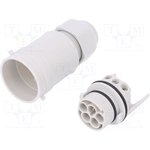 3701/M-5P, Connector: AC power supply; screw clamp; "Dad"; 9-12mm; 1-2.5mm2; 16A