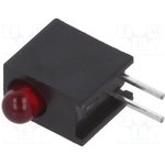HLMP-1301-E00A2, LED; in housing; red; 3mm; No.of diodes: 1; 10mA; Lens: red,diffused