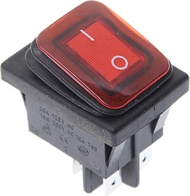 Т2к, Выключатель клавиша 2-х позиционный с подсветкой красный герметичный