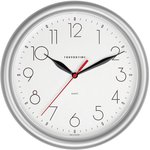 Часы настенные Troyka, диаметр 24.5см, кольцо пластик - серебрист. 21270212