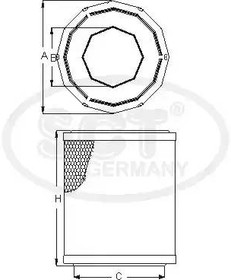 Фото 1/8 sb066, Воздушный фильтр ALFA ROMEO A-R 156/LYBRA -00