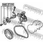 0487-P15W, Ролик натяжной ремня кондиционера комплект