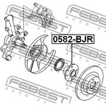 Ступица в сборе задняя MAZDA 323 BJ 1998-2003 0582-BJR