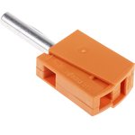 215-211, Orange Male Banana Plug, 4 mm Connector, Cage Clamp Termination, 20A ...