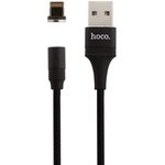 USB кабель HOCO U76 Fresh Lightning 8-pin, 2.4А, магнитный, 1.2м, нейлон (черный)