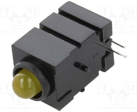 1807.7031, LED; in housing; yellow; 5mm; No.of diodes: 1; 20mA; 60°; 15?30mcd
