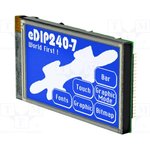 EA EDIP240B-7LWTP, LCD Graphic Display Modules & Accessories Blue/White Contrast ...