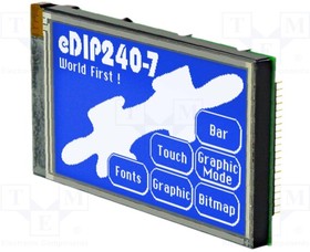 Фото 1/2 EA EDIP240B-7LWTP, Дисплей: LCD, графический, 240x128, STN Negative, голубой, LED