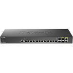 Коммутатор D-Link PROJ Smart L2+ Switch 12x10GBase-T, 2x10GBase-X SFP+ ...