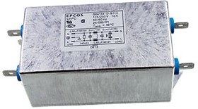 Фото 1/3 EMC filter, 50 to 60 Hz, 10 A, 250 V (DC), 250 VAC, 4.7 mH, faston plug 6.3 mm, B84114D0000B110
