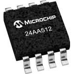 24AA512-I/SN, 512kbit Serial EEPROM Memory, 900ns 8-Pin SOIC Serial-I2C