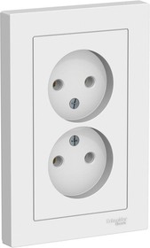 Photo 1/10 Socket of the 2nd ATLAS DESIGN without earthing. 16A assembled white. SchE ATN000120