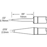 TFP-BLP2, Soldering Irons Tweezer Cartridge Blade2.0mm(.08")Pair