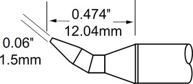 SCP-CHB15, Картридж-наконечник для MFR-H1, клин изогнутый 1.5х12.04мм