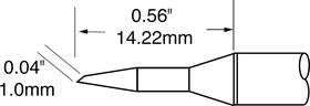 Фото 1/2 SCP-BVL10, Картридж-наконечник для MFR-H1, срез 60°, 1.0х14.22мм