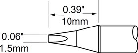 Фото 1/2 SCP-CH15, Картридж-наконечник для MFR-H1, клин 30° 1.5мм