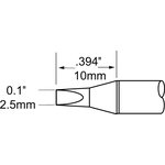 STP-CH25, Картридж-наконечник для MFR-H1, клин 2.5х10мм