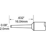 SCP-CHL20, Картридж-наконечник для MFR-H1, клин удлиненный 2.0х16.04мм