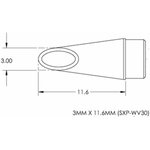 SFP-WV30, Картридж-наконечник для MFR-H1, вогнутая миниволна 3.0х11.6мм