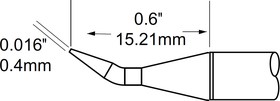 Фото 1/2 SFP-CNB04, Картридж-наконечник для MFR-H1, конус изогнутый 0.4х15.21мм