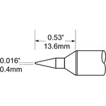 SCV-CNL04, Soldering Irons Tip Conical Long 0.4mm (0.016in)