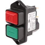 306.301.01, 3000 Series Push Button Switch, Momentary, DPDT, IP54