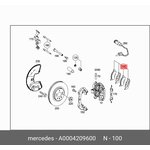 Колодки тормозные передние MERCEDES-BENZ A0004209600