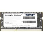 Оперативная память Patriot SL 4GB DDR3 1600MHz SO-DIMM PSD34G1600L81S PC3-12800 ...