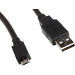 11.02.8755-10, USB 2.0 Cable, Male USB A to Male Micro USB B Cable, 3m