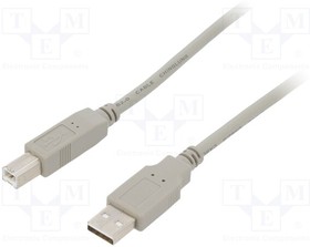 022128-01, USB Cables / IEEE 1394 Cables USB CABLE AB BLACK 1.8 METERS APM