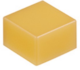 Фото 1/2 AT4135E, Yellow Push Button Cap for Use with JB Series Pushbuttons, 12 x 12 x 7.3mm